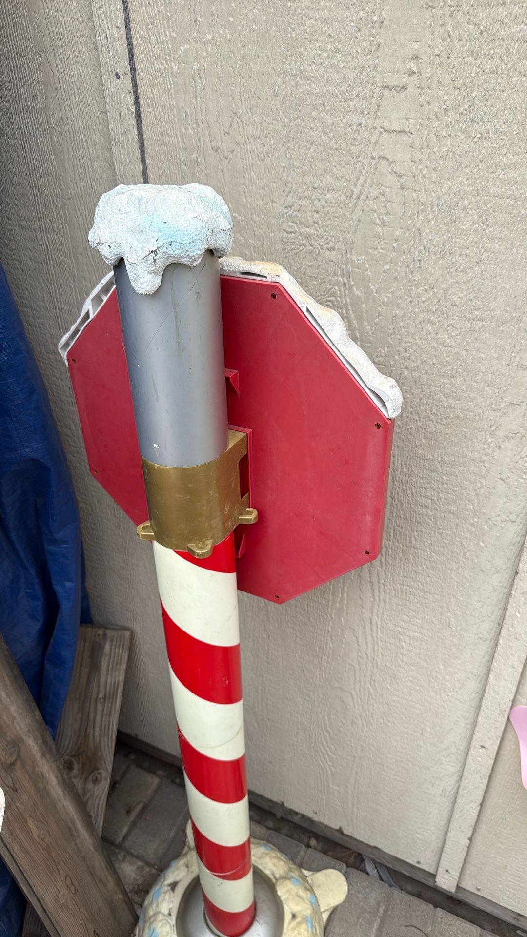 Santa Stop Here Sigh Prop Christmas Xmas 5ft Gemmy