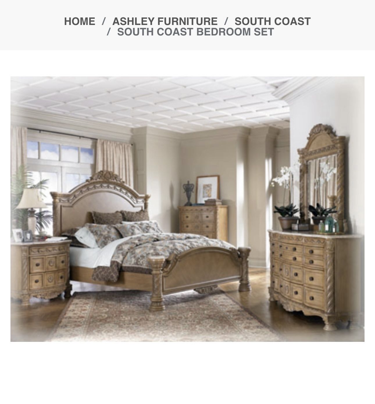 Rare 9-Piece South Coast-Inspired Bedroom Set