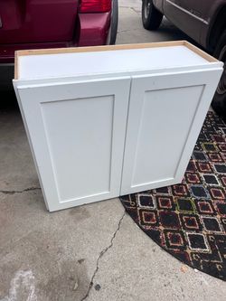 White Shaker Double Door Wall Cabinet