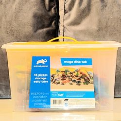 ANIMAL PLANET & PLAY-ON MEGA DINOSAUR TUB WITH 25 DINOSAURS VARIOUS SPECIES & COLORS MADE OF  DURABLE PLASTIC WITH  VIBRANT COLORS & INTRICATE DETAILS