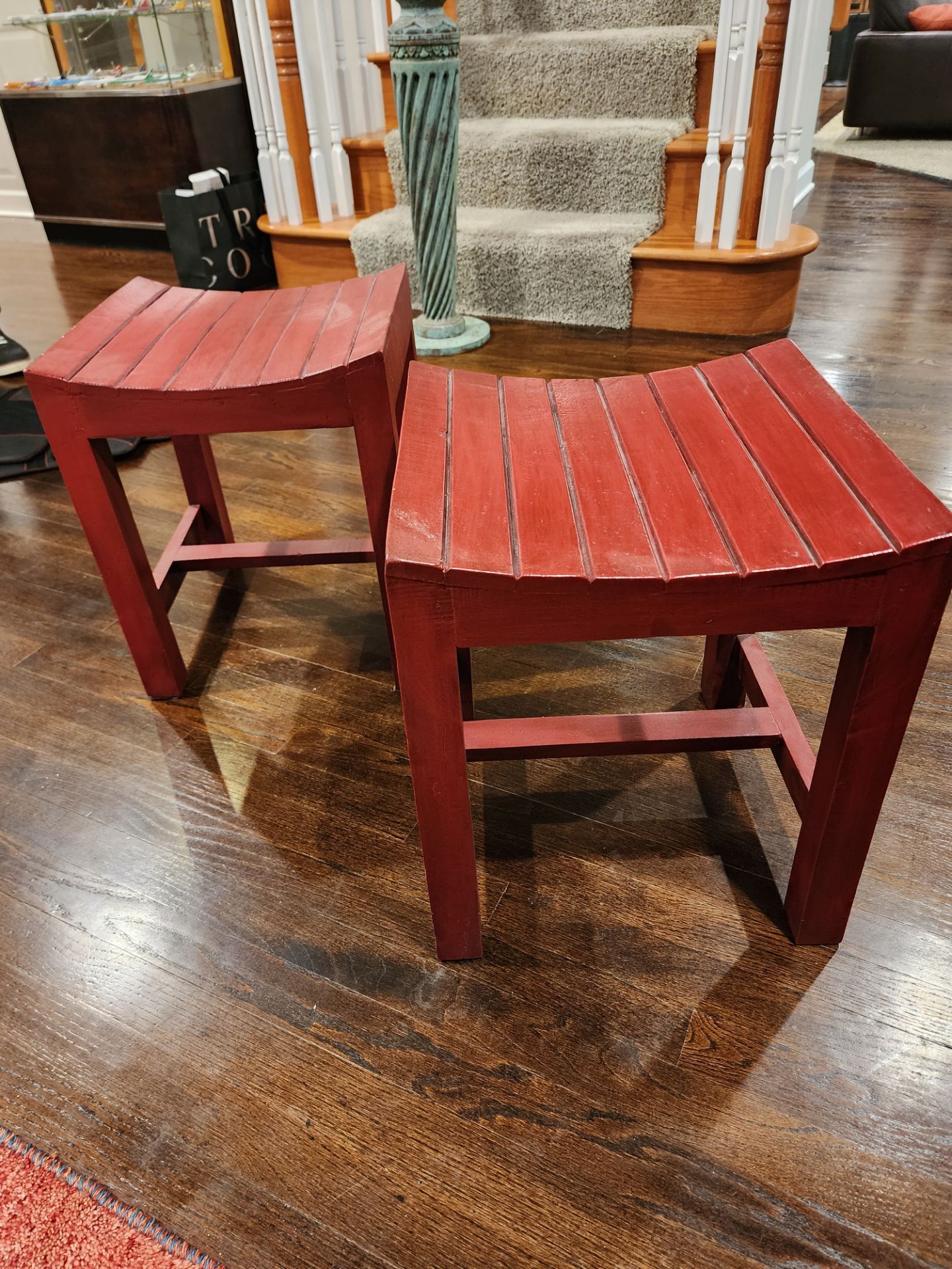 red stools- 2 ct