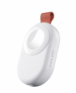 Portable Apple Watch wireless travel charger in white