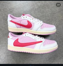 Travis Scott Jordan 1 low pink pack size 9