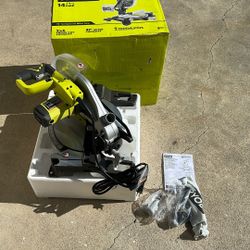 RYOBI 14 Amp Corded 10 in. Compound Miter Saw with LED Cutline Indicator