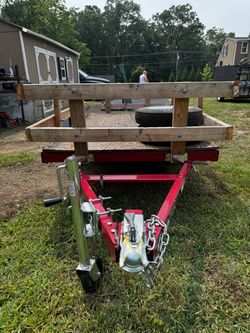 Flatbed Utility Trailer with Wood Deck