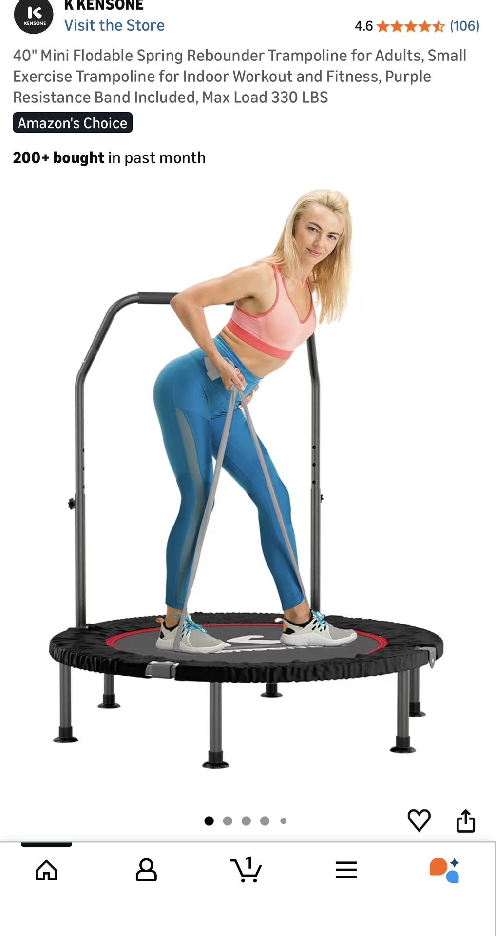 Fitness Rebounder Trampoline 