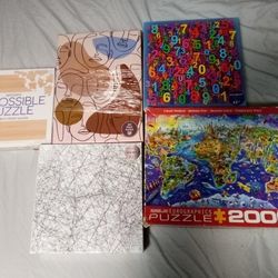 Lot Of 5 Jigsaw Puzzles 11.00