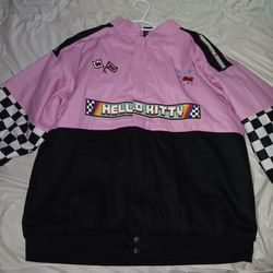 Hello Kitty Pink Racing Jacket - UNISEX