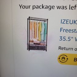 Heavy Duty Garment Rack With Hanging Rod And 2 Drawers