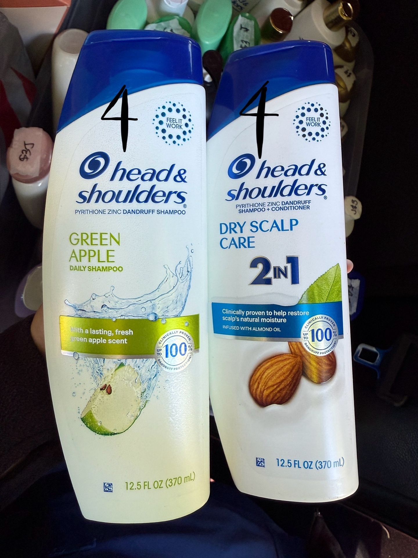 head and shoulders $4 each