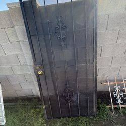 black security door  