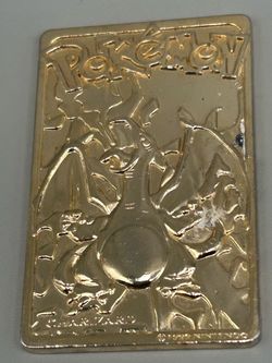Pokémon Charizard Gold Metal Card AND OTHERS