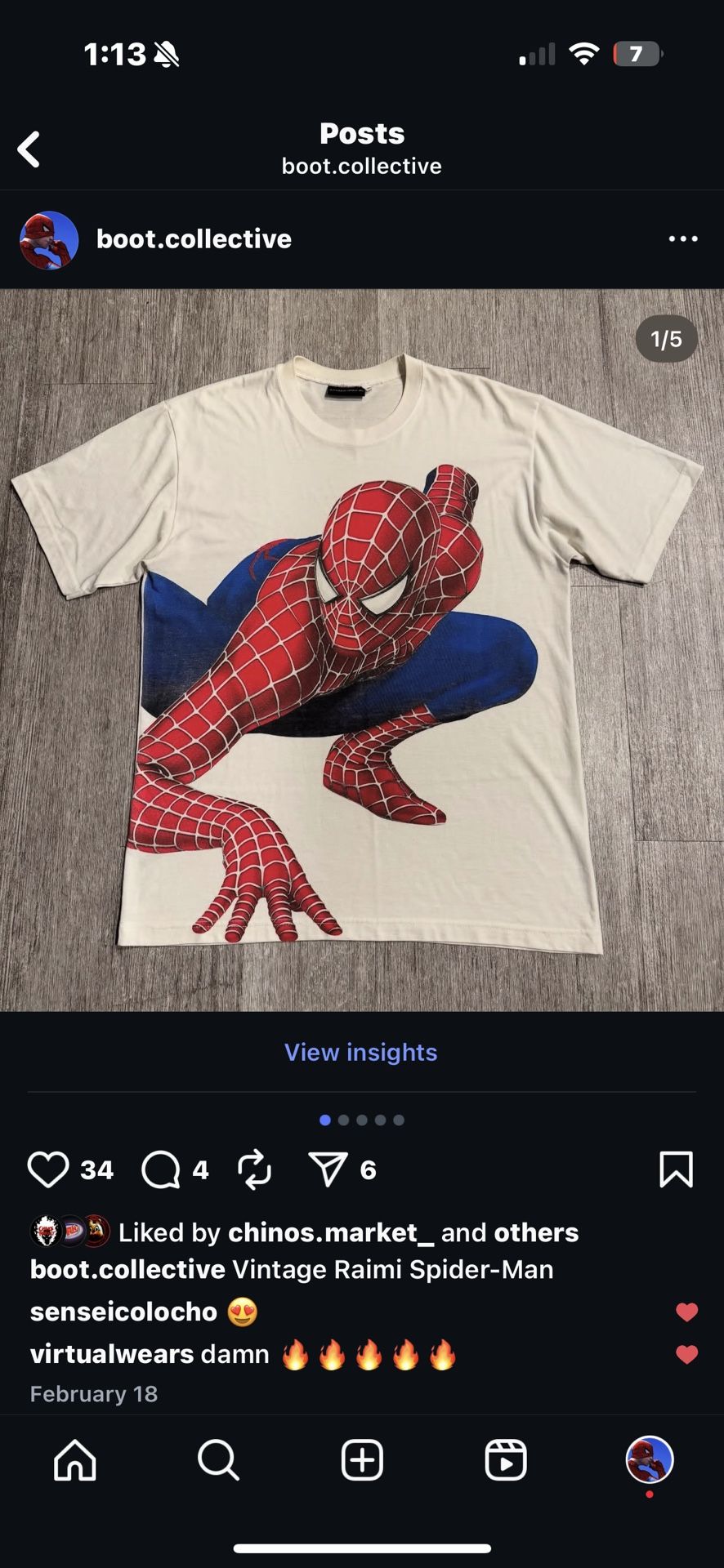 Raimi Spidey Vintage Tee