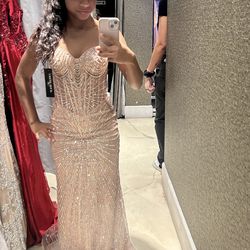Rose Gold Prom Dress