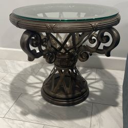 Glass Side Table Heavy 