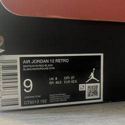 Air Jordan 12 retro white gym red-black blanc/nor/rouge gym