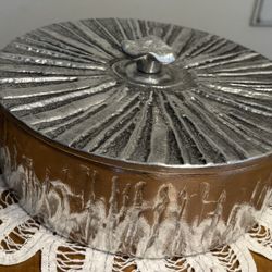 MCM Brutalist 1965 Don Drumm 3 Qt Aluminum Casserole With Lid 