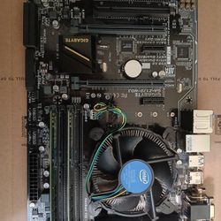 Gigabyte Motherboard With CPU and RAM