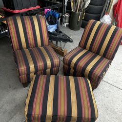 Set Of Chairs With Ottoman 