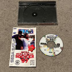 Sega Worldwide Soccer 97 (Sega Saturn) Complete CIB w/ Manual Registration Card