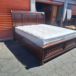 KING SIZE BED FRAME WITH MATTRESS 