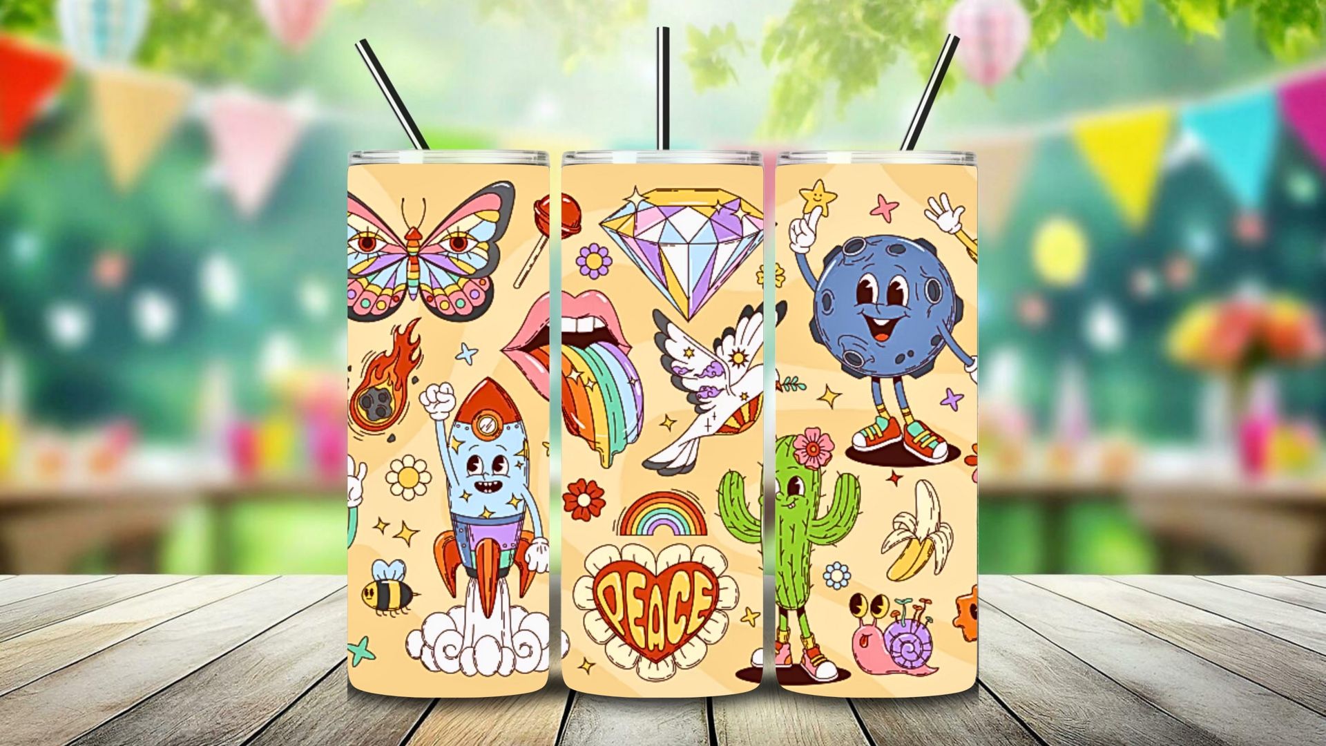 Trippy 20 Oz Tumblers