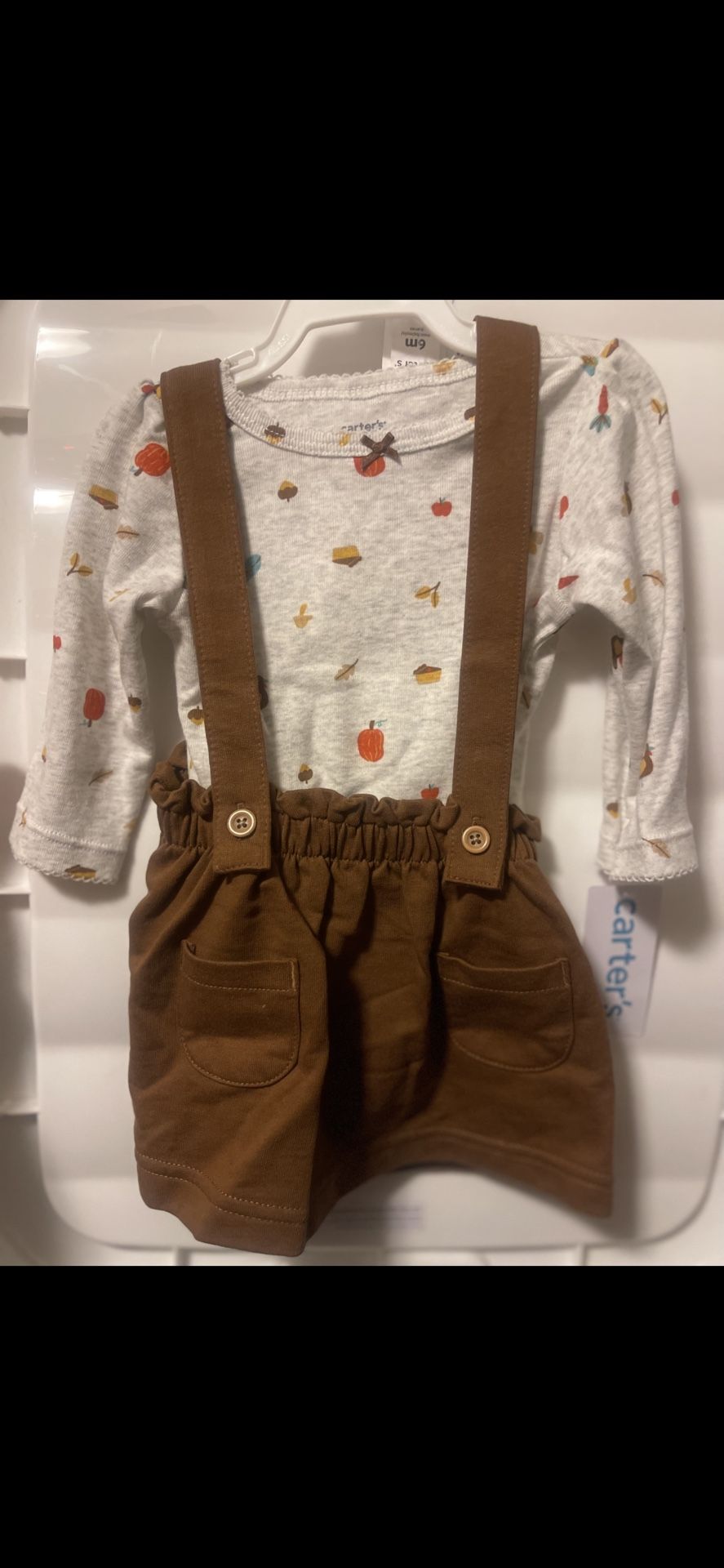 Baby 3-Piece Fall Thanksgiving Bodysuit & Jumper Set with head bow