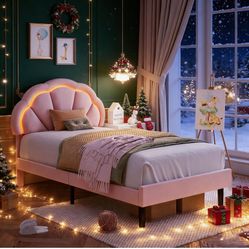 Pink Led Bed frame Twin 