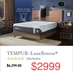 King Queen Size Tempurpedic ProAdapt,  ProBreeze,  LuxeBreeze Mattress  Pro Breeze /Luxe Adapt /Pro Adapt /Adapt /cloud /Tempur pedic contour Supreme 