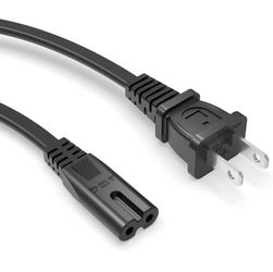 6 ft AC Power Cord Cable Fit for Sony PS5 PS4 PS3 Slim PlayStation 5 4 3, Xbox Series X/S, Xbox One X/S, TV, Printer, Speaker, Universal IEC C7 Figure