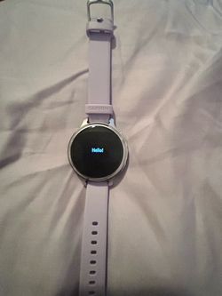Garmin Lily 2 Active Smartwatch with Silver/Purple Jasmine Silicone Band