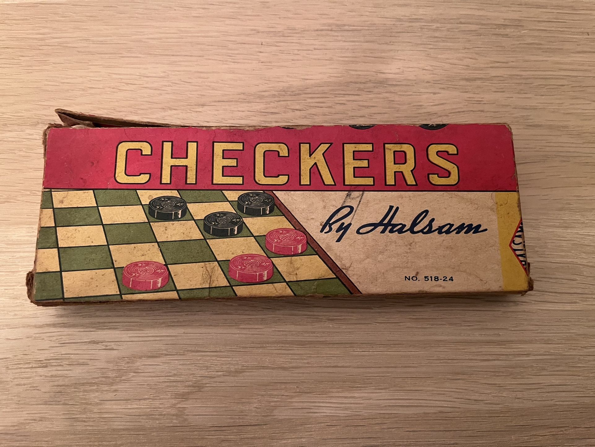 Vintage Halsam Checkers Set