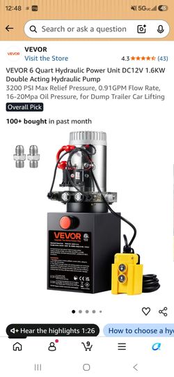 Vevor hydraulic pump