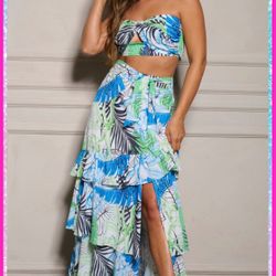 RUFFLE SKIRT FLORAL 2PC. SET
