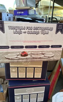 Lazy Susan Turntable For Rectangular Long And Oblong Table