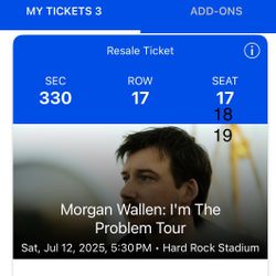 Morgan Wallen Tickets Hard Rock Stadium I’m The Problem Tour 