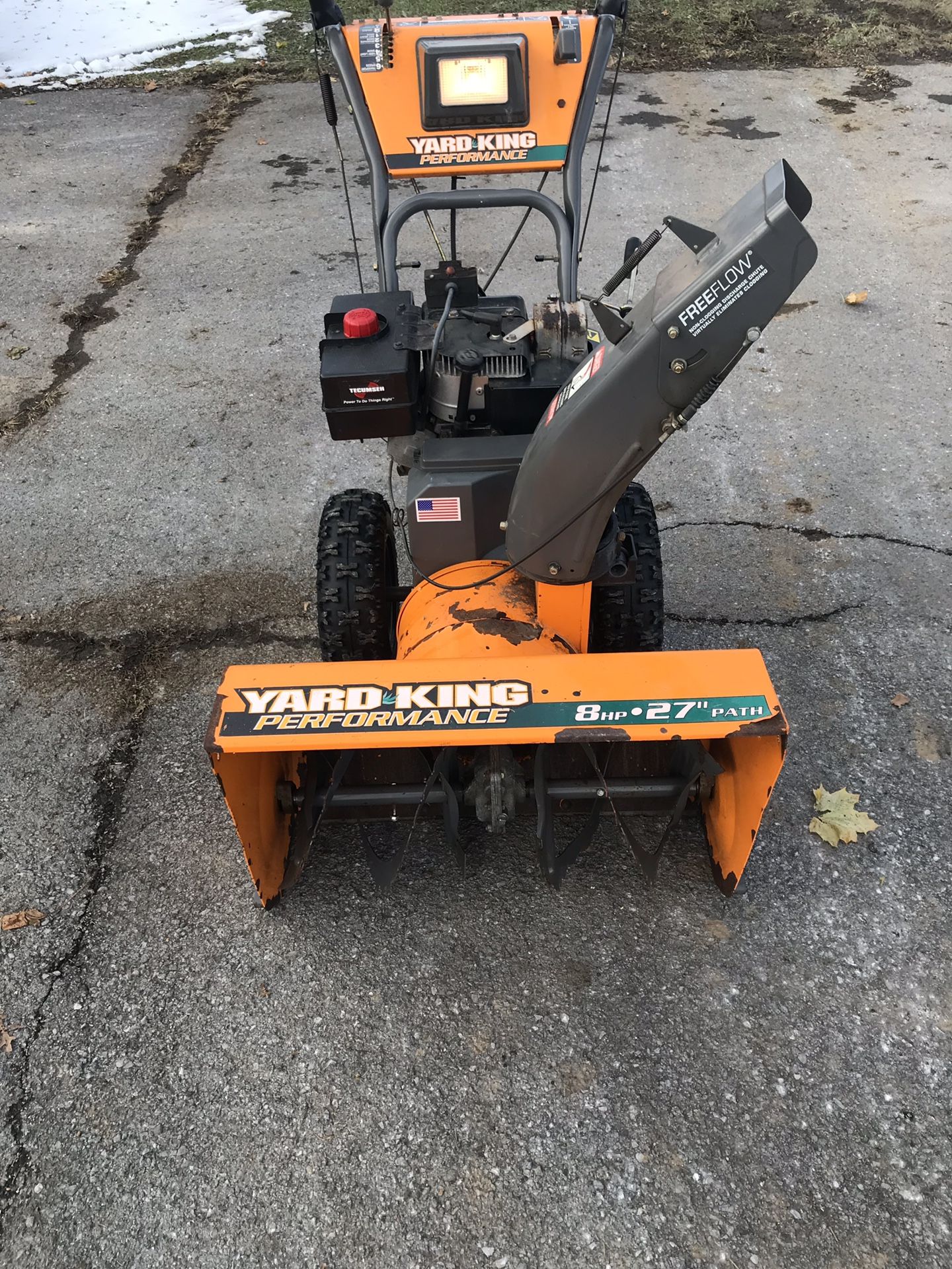 8HP 27” patch Yard king performance snow blower for Sale in