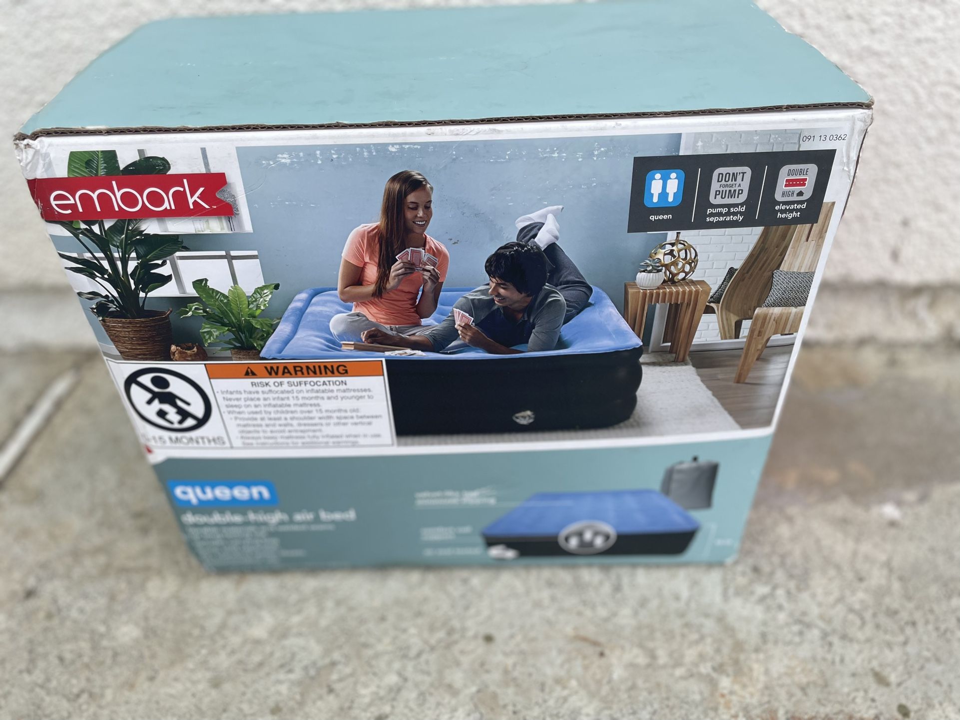 New in box Embark Queen Double-high Air Bed Mattress