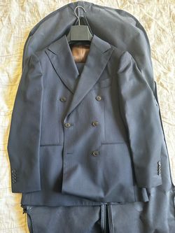 SuitSupply Pinstripe Navy Suit