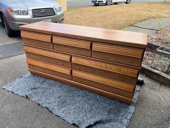 Oak Dresser, 7 Drawers, Good Condition, Delivery Available