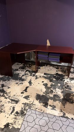 Two piece wooden table