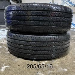 (2) - 205/65/16 Firestone FT140 Tires