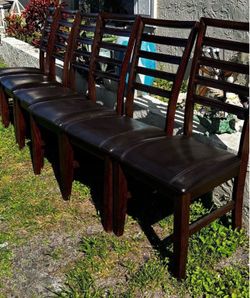 6 Solid Wood Dining Chairs