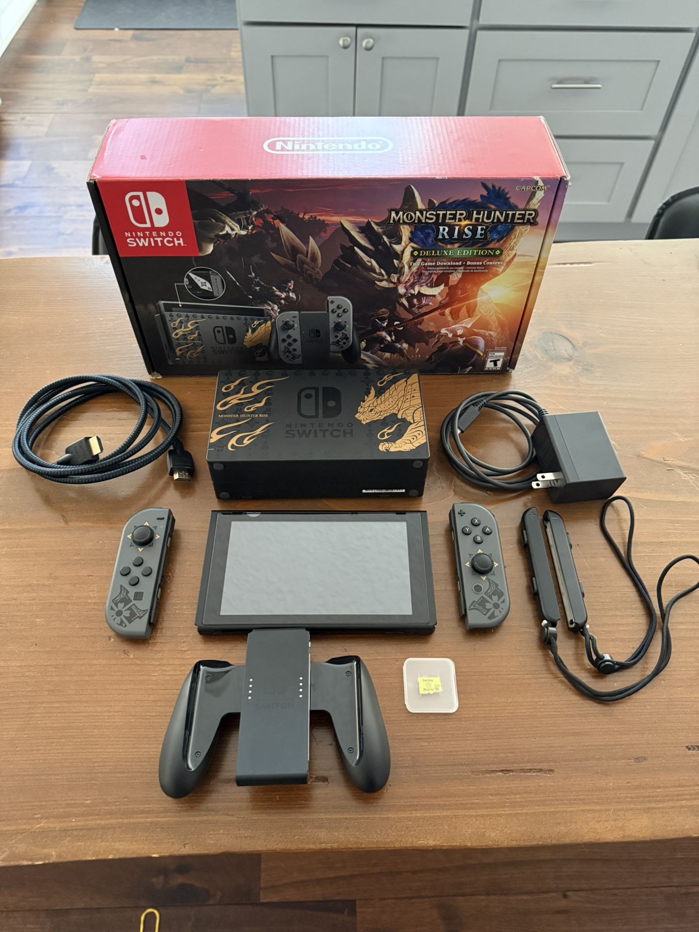 Nintendo Switch Monster Hunter Rise edition.