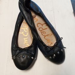 SAM EDELMAN STUDDED LEATHER FLATS SIZE 7