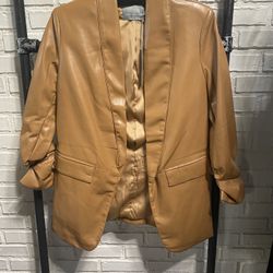 Vegan Faux Leather Blazer Tart Collections 