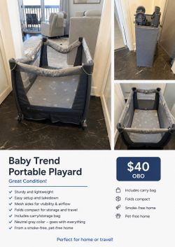 Baby trend portable play yard