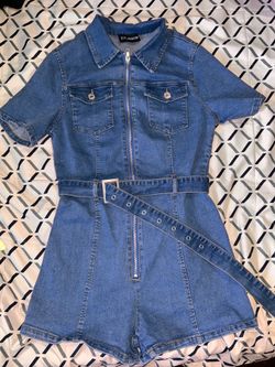 Denim romper