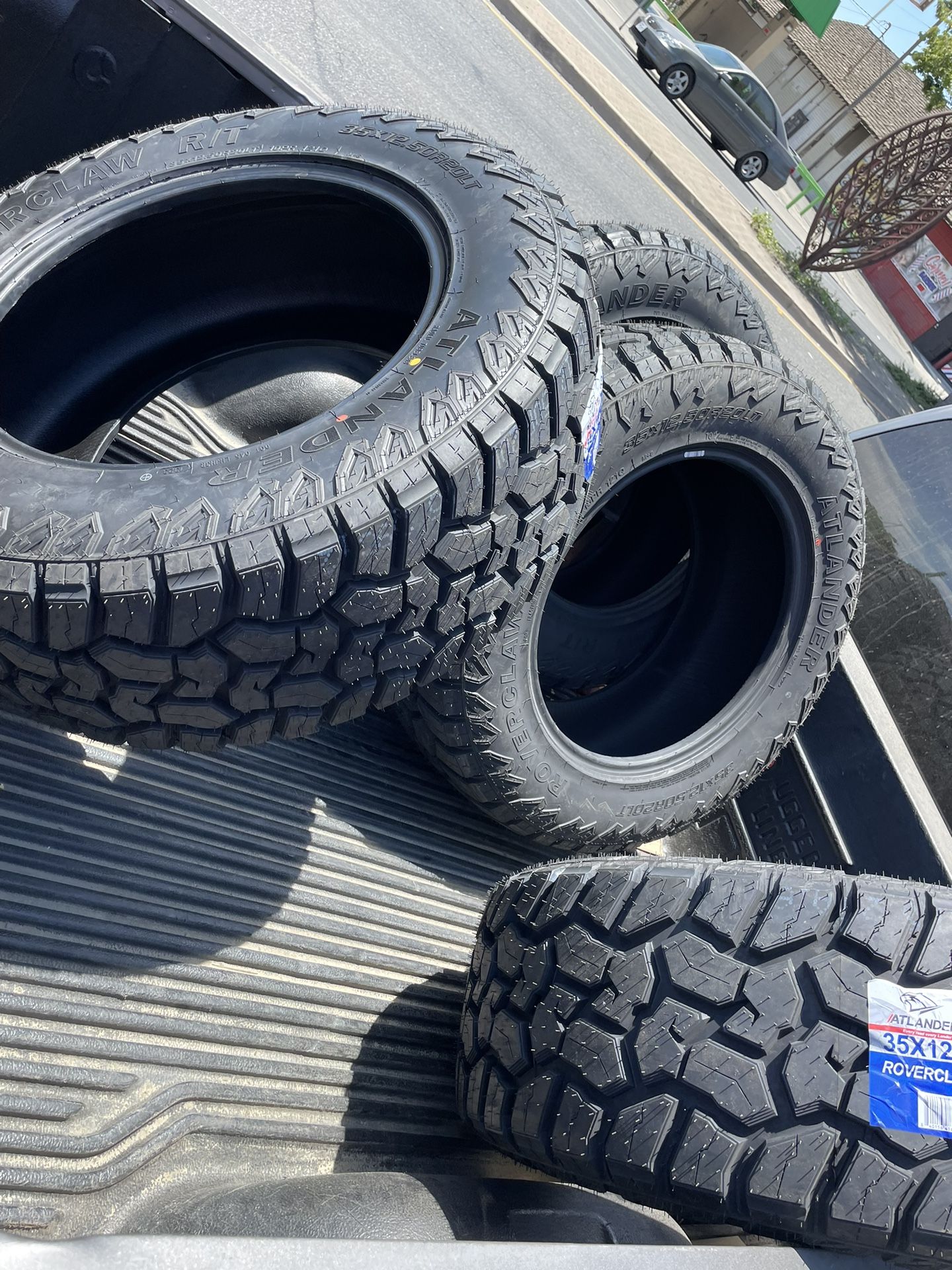 LT 35x12.50x20 Atlandet RT Rugged Terrain Tires (4) New Installed 10 Ply Load E-We Finance