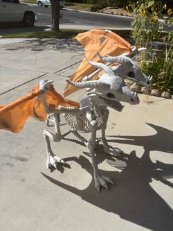 Halloween Skeleton Dragon Decoration with Wings